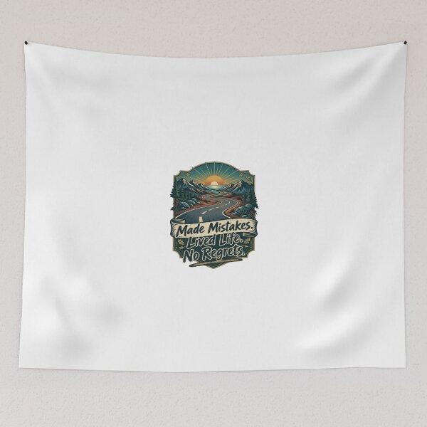 Item preview, Made Mistakes Lived Life No Regrets Outdoor Adventure Badge designed and sold by ManSplotu.