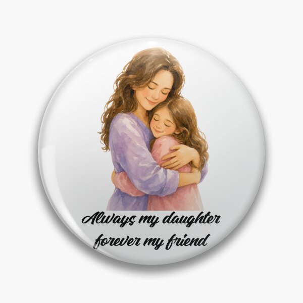 Item preview, Always My Daughter Forever My Friend - Cute Watercolor Mother's Day Art designed and sold by CreativeOlga.
