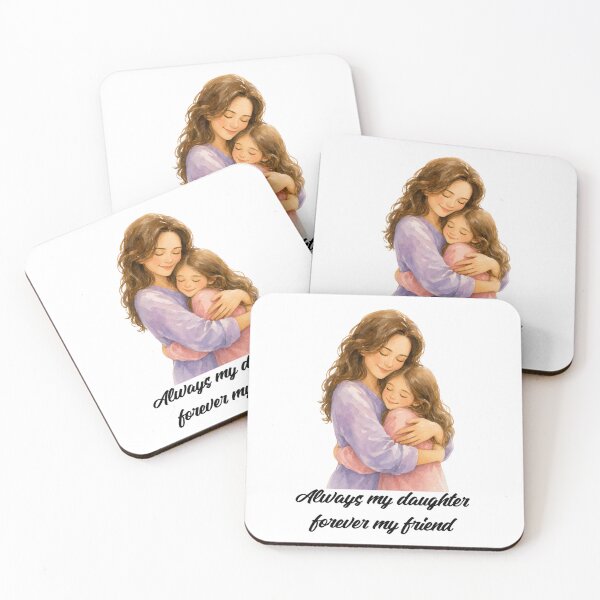 Item preview, Always My Daughter Forever My Friend - Cute Watercolor Mother's Day Art designed and sold by CreativeOlga.