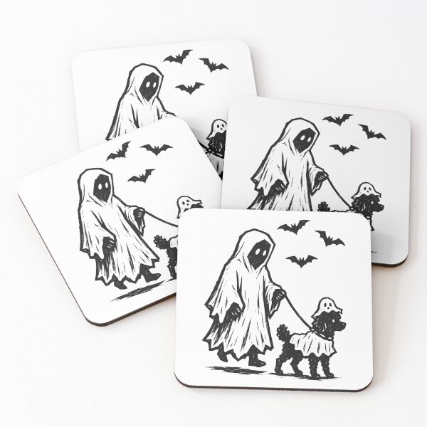 Item preview, Ghost Walking Poodle Funny Halloween Dog Lover Graphic designed and sold by CHariliha-ka.
