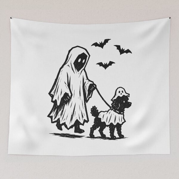 Item preview, Ghost Walking Poodle Funny Halloween Dog Lover Graphic designed and sold by CHariliha-ka.