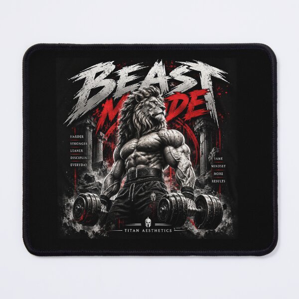 Item preview, Beast Mode Lion Gym Workout Titan Aesthetics Art designed and sold by TITAN AESTHETICS .