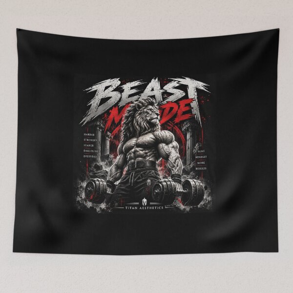Item preview, Beast Mode Lion Gym Workout Titan Aesthetics Art designed and sold by TITAN AESTHETICS .