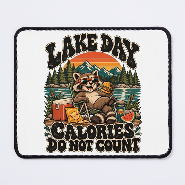 Item preview, Lake Day Calories Do Not Count – Funny Vintage Raccoon designed and sold by urbinet.