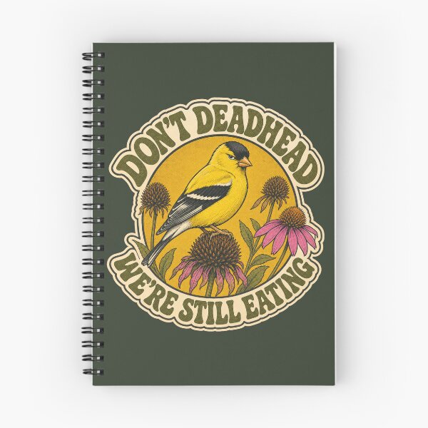Item preview, American Goldfinch Coneflower Seedhead Funny Garden Bird Retro Badge designed and sold by shifumart.