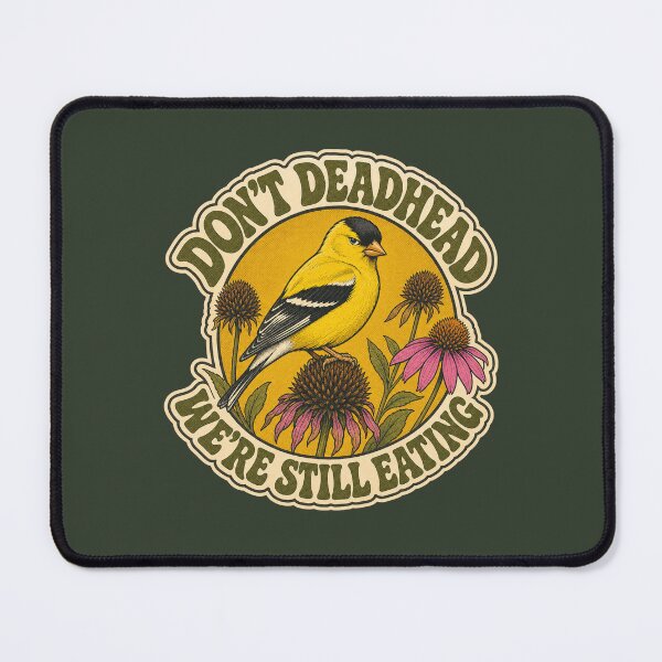 Item preview, American Goldfinch Coneflower Seedhead Funny Garden Bird Retro Badge designed and sold by shifumart.