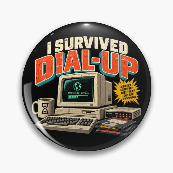 Item preview, I Survived Dial-Up – Retro Internet Nostalgia designed and sold by DopeyRobot.