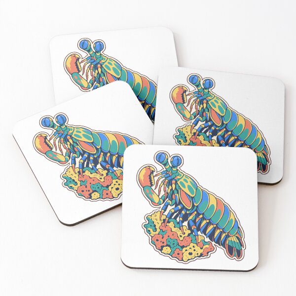 Item preview, Mantis Shrimp Sticker | Peacock Mantis Shrimp Marine Biology Die Cut designed and sold by StickyGuys.
