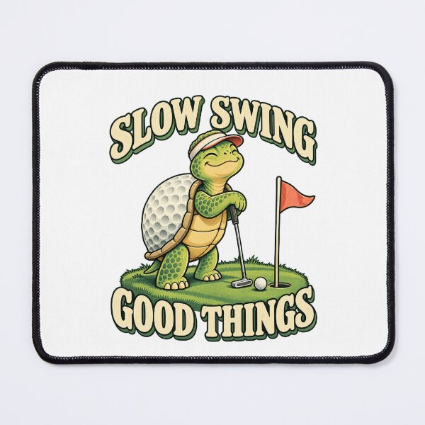 Item preview, Slow Swing, Good Things - Golf Turtle designed and sold by Good Mood Foundry.