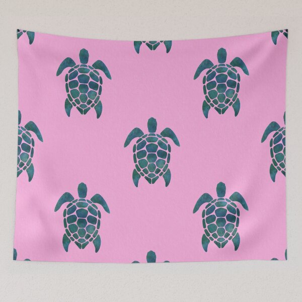 Item preview, Turtles pattern pink designed and sold by Ana Gorozpe.
