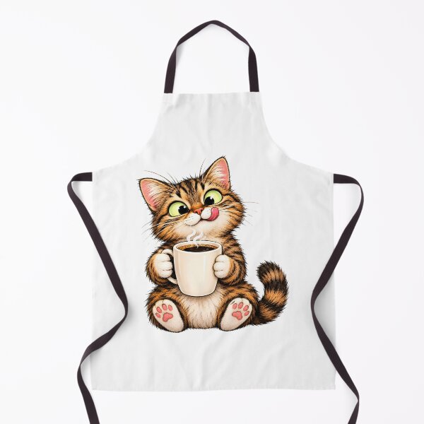 Item preview, Funny cat with coffee designed and sold by trendspatterns.