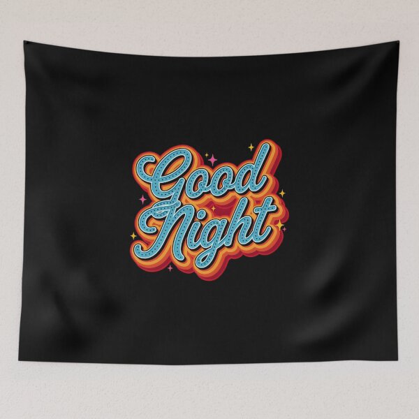Item preview, Good Night Retro 70s Typography Lettering designed and sold by Enea Kelo.