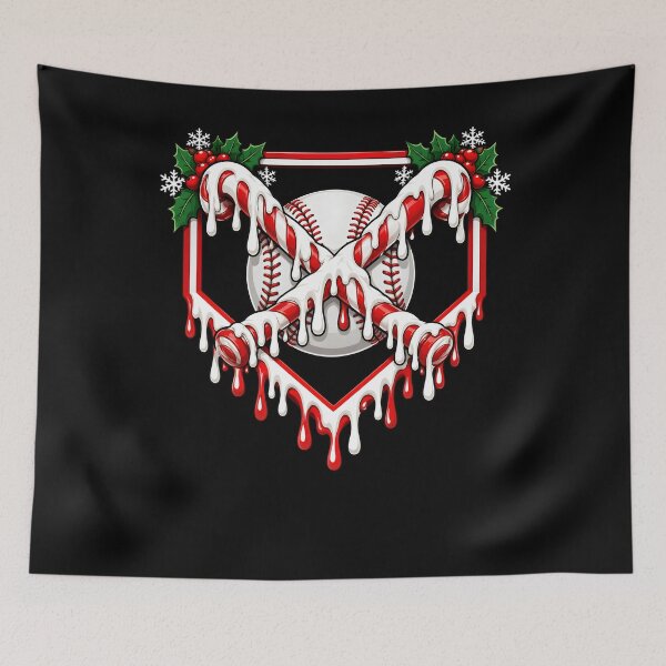 Item preview, Baseball Candy Cane Christmas Baseball Ice Cream Drip Boys designed and sold by clothesy7.
