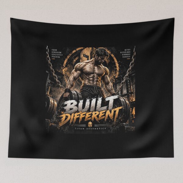 Item preview, Built Different Gym Workout Fitness Titan Aesthetics Art  designed and sold by TITAN AESTHETICS .