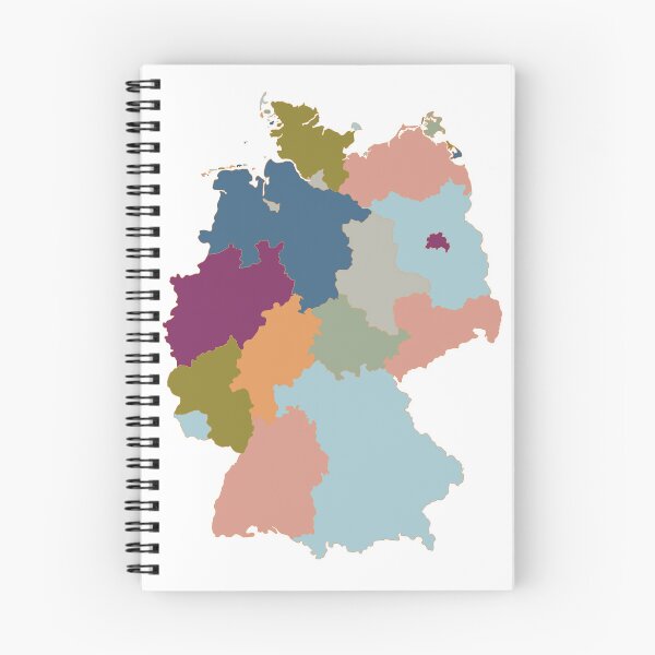 Item preview, Muted Germany Map - Colourful States Line Art designed and sold by iampaulmorris.