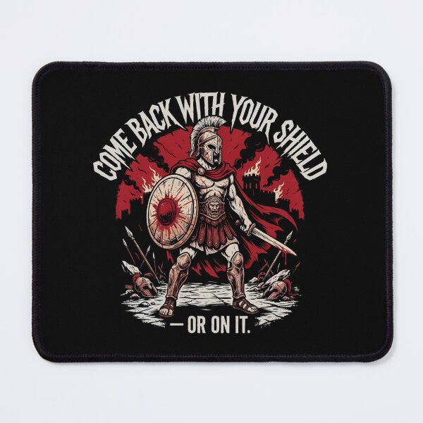 Item preview, Come Back With Shield Or On It Spartan Warrior designed and sold by Enea Kelo.