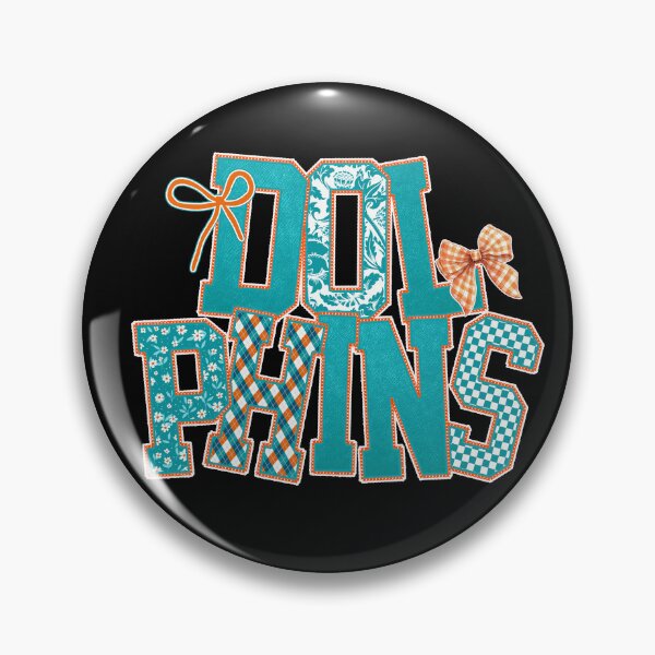 Item preview, Dolphins Floral Coquette Bow Football Fan Team Spirit designed and sold by RockTheFeal.