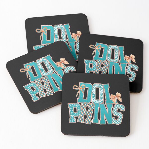 Item preview, Dolphins Floral Coquette Bow Football Fan Team Spirit designed and sold by RockTheFeal.