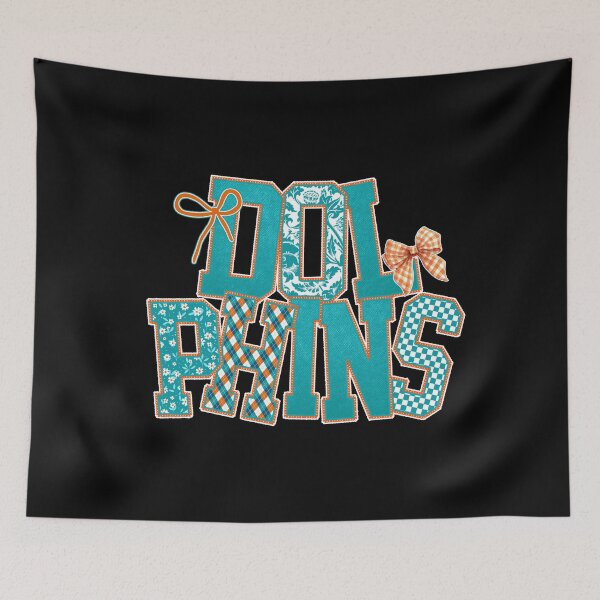 Item preview, Dolphins Floral Coquette Bow Football Fan Team Spirit designed and sold by RockTheFeal.