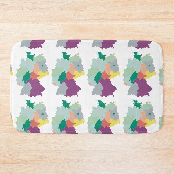 Item preview, Teal & Purple States Germany Map - Colourful States Line Art designed and sold by iampaulmorris.