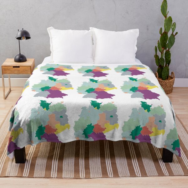 Item preview, Teal & Purple States Germany Map - Colourful States Line Art designed and sold by iampaulmorris.