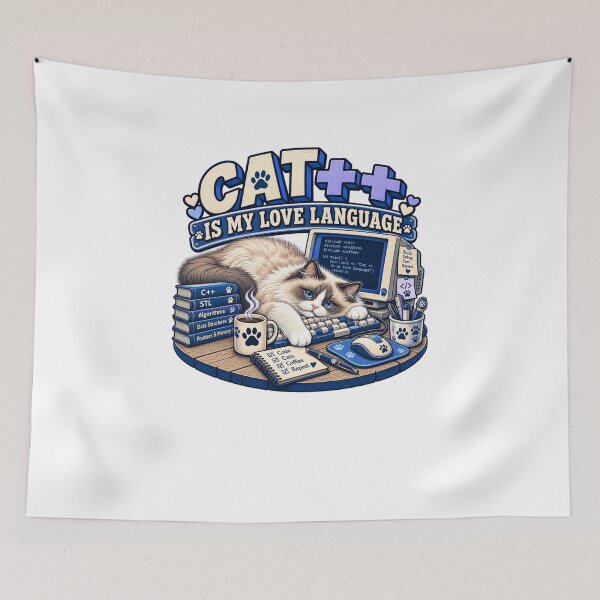 Item preview, Ragdoll Cat Programmer – CAT++ Is My Love Language designed and sold by BigfeetLittlepaws.