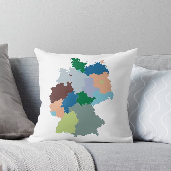 Item preview, Teal & Brown Germany Map - Colourful States Line Art designed and sold by iampaulmorris.