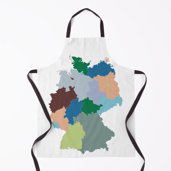 Item preview, Teal & Brown Germany Map - Colourful States Line Art designed and sold by iampaulmorris.
