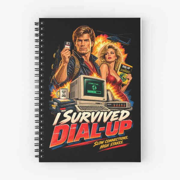 Item preview, I Survived Dial-Up – Retro 90s Internet Action designed and sold by DopeyRobot.