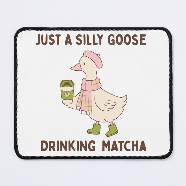 Item preview, Silly Goose Drinking Matcha – Cozy Fall aesthetic designed and sold by PalleteCreation.