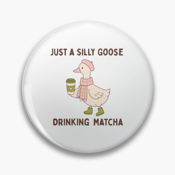 Item preview, Silly Goose Drinking Matcha – Cozy Fall aesthetic designed and sold by PalleteCreation.