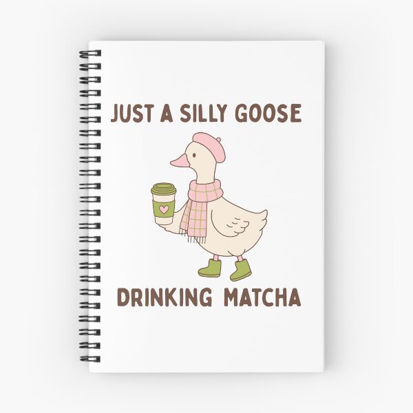 Item preview, Silly Goose Drinking Matcha – Cozy Fall aesthetic designed and sold by PalleteCreation.