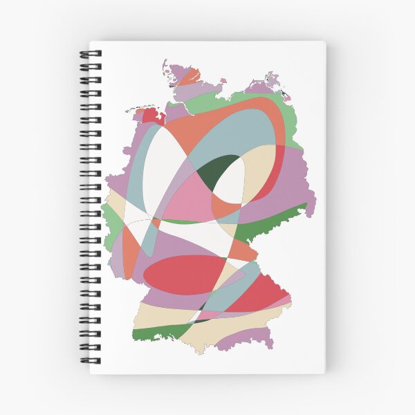 Item preview, Pink & Teal Germany Map - Colourful States Line Art designed and sold by iampaulmorris.