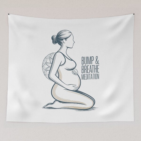Item preview, Bump And Breathe Meditation Teal Gold Cushion designed and sold by 108stillness.