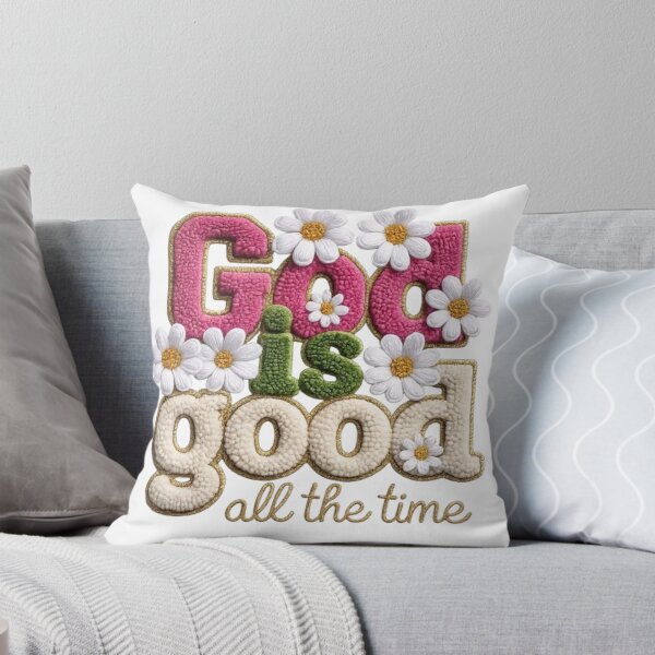 Item preview, God Is Good All the Time Floral Embroidery  Cute Christian Faith Design designed and sold by EatPrayLive.