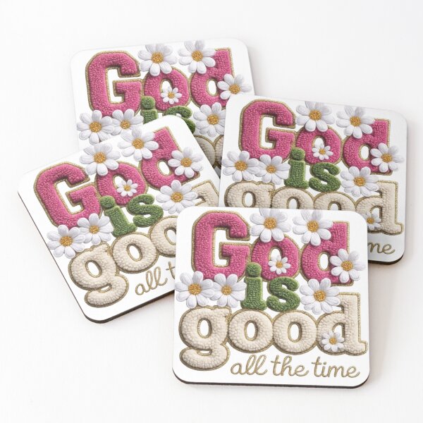 Item preview, God Is Good All the Time Floral Embroidery  Cute Christian Faith Design designed and sold by EatPrayLive.