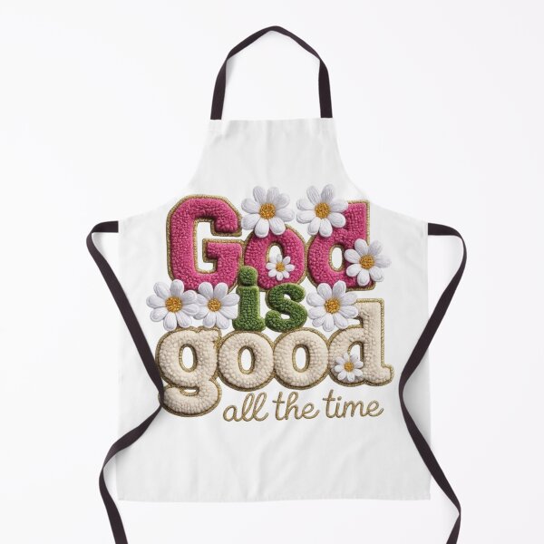 Item preview, God Is Good All the Time Floral Embroidery  Cute Christian Faith Design designed and sold by EatPrayLive.