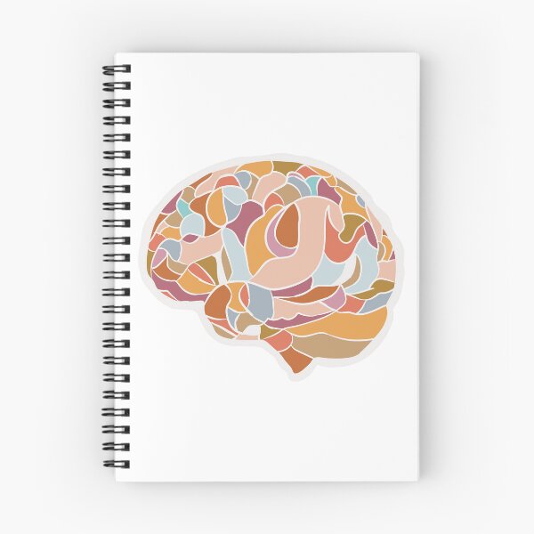 Item preview, Orange & Pink Brain - Abstract Anatomy Mosaic Art designed and sold by iampaulmorris.