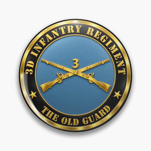 Item preview, Army - 3rd Infantry Regiment -The Old Guard w Inf Branch -  3D - Enhanced designed and sold by Military Insignia Products.