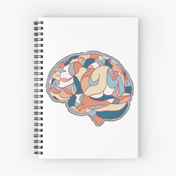 Item preview, Peach & Blue Brain - Abstract Anatomy Mosaic Art designed and sold by iampaulmorris.