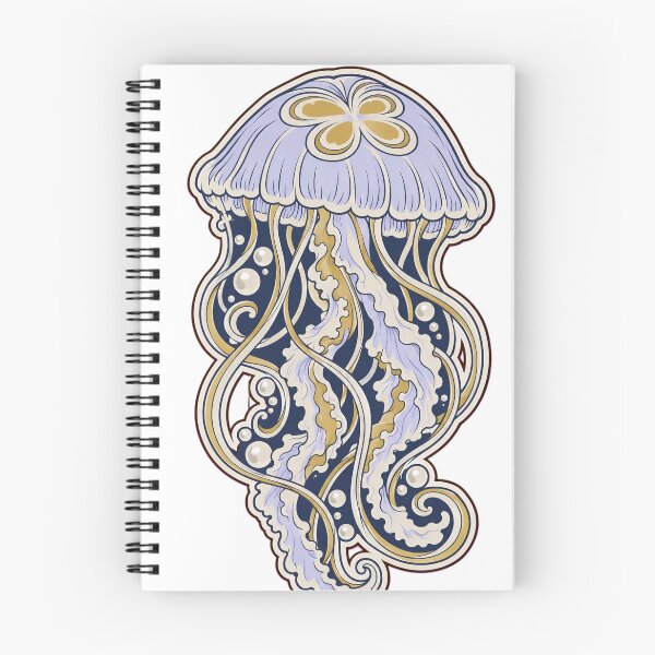 Item preview, Jellyfish Art Moon Jellyfish Sticker | Art Nouveau Ocean Die Cut designed and sold by StickyGuys.
