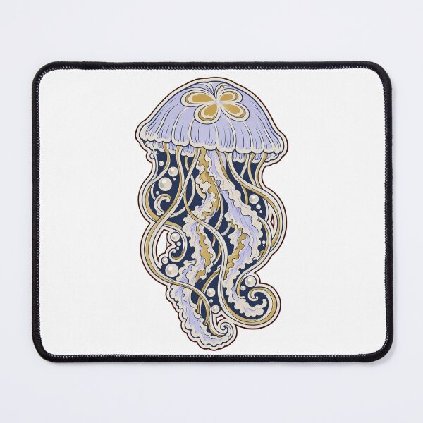 Item preview, Jellyfish Art Moon Jellyfish Sticker | Art Nouveau Ocean Die Cut designed and sold by StickyGuys.
