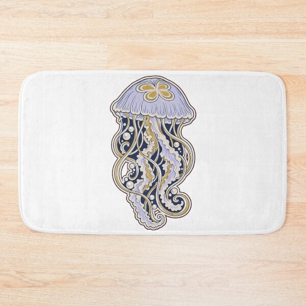 Item preview, Jellyfish Art Moon Jellyfish Sticker | Art Nouveau Ocean Die Cut designed and sold by StickyGuys.