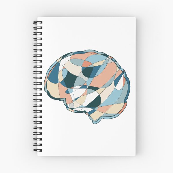Item preview, Teal & Peach Brain - Abstract Anatomy Mosaic Art designed and sold by iampaulmorris.