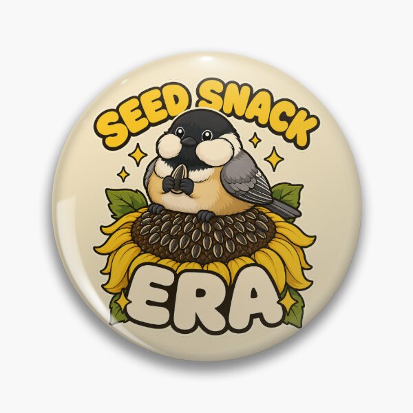 Item preview, Cute Chickadee Sunflower Seed Snack Era Kawaii Backyard Bird designed and sold by shifumart.