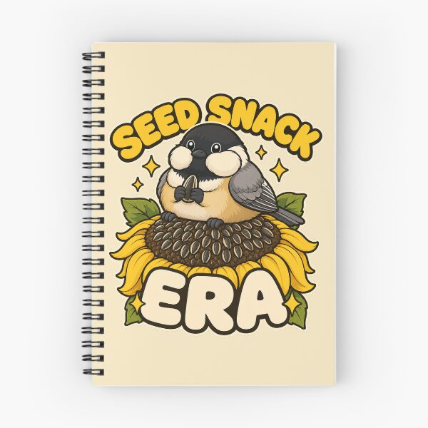 Item preview, Cute Chickadee Sunflower Seed Snack Era Kawaii Backyard Bird designed and sold by shifumart.
