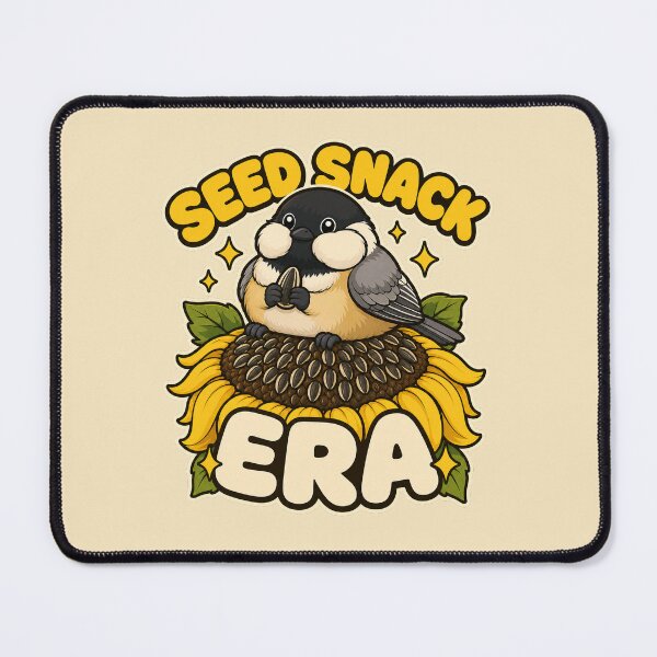 Item preview, Cute Chickadee Sunflower Seed Snack Era Kawaii Backyard Bird designed and sold by shifumart.