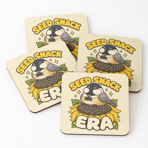 Item preview, Cute Chickadee Sunflower Seed Snack Era Kawaii Backyard Bird designed and sold by shifumart.