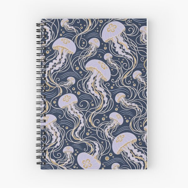 Item preview, Moon Jellyfish Art Nouveau Seamless Pattern | Ocean Jellyfish Art Repeat designed and sold by StickyGuys.