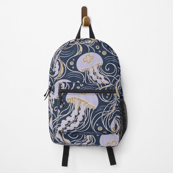 Item preview, Moon Jellyfish Art Nouveau Seamless Pattern | Ocean Jellyfish Art Repeat designed and sold by StickyGuys.